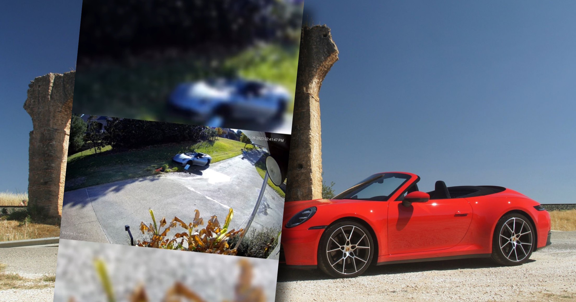 Porsche pojechało na spacer i skończyło na drzewie