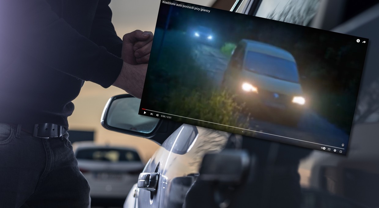 Znaleźli się stanowczo zbyt blisko granicy. Strażnicy pomogli odzyskać skradzione auto