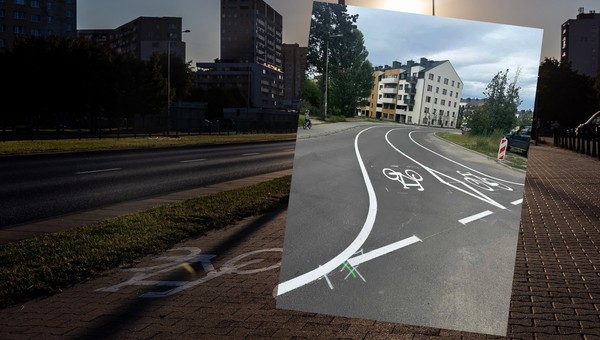 Nowa droga osiedlowa nagle stała się ścieżką rowerową. Kierowcy zdezorientowani