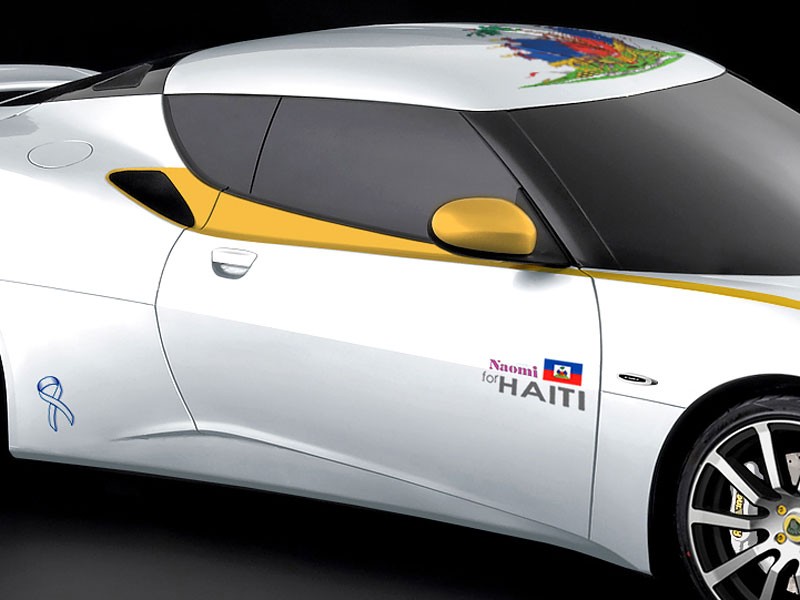 Naomi Campbell i Lotus Evora pomagają Haiti