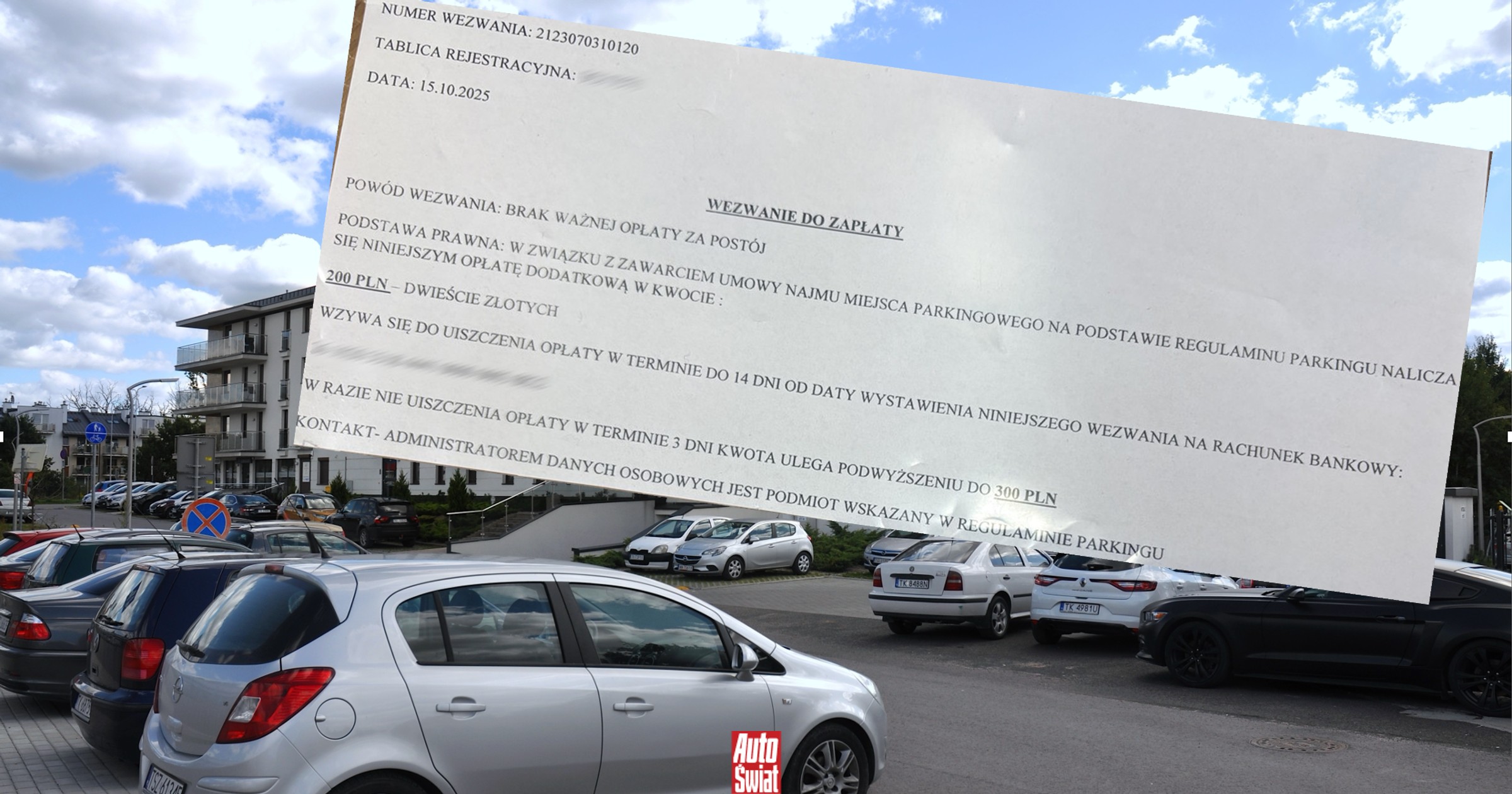 Znalazł za wycieraczką wezwanie do zapłaty. Coś mu się nie spodobało