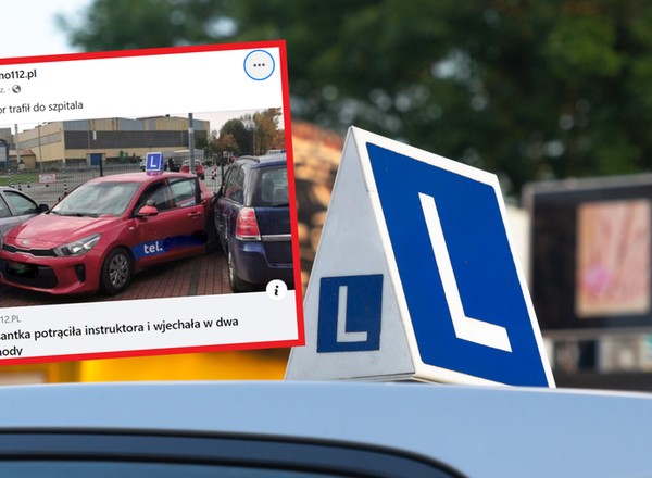 Ta lekcja nauki jazdy nie poszła zgodnie z planem. Instruktor miał wyjątkowego pecha