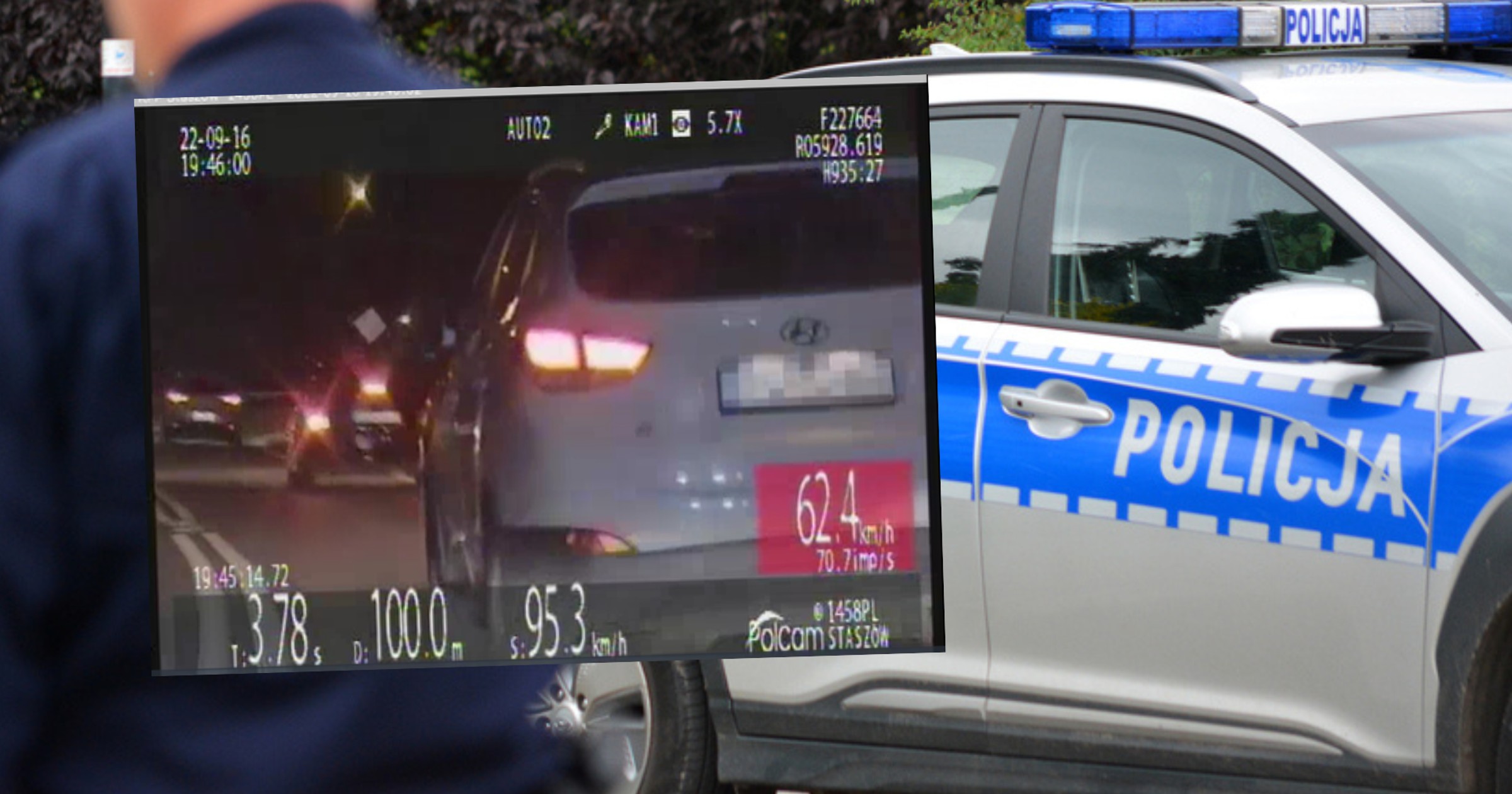 Policja eskortowała samochód z dzieckiem do szpitala (fot. screen: swietokrzyska.policja.gov.pl)