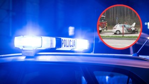 Pijany policjant z Podlasia spowodował wypadek i uciekł do lasu [WIDEO]