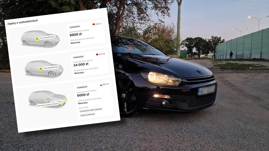 Volkswagen Scirocco z raportem szkodowości