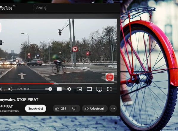 Jeździł w kółko po skrzyżowaniu. Kierowcy komentują zachowanie rowerzysty [Wideo]