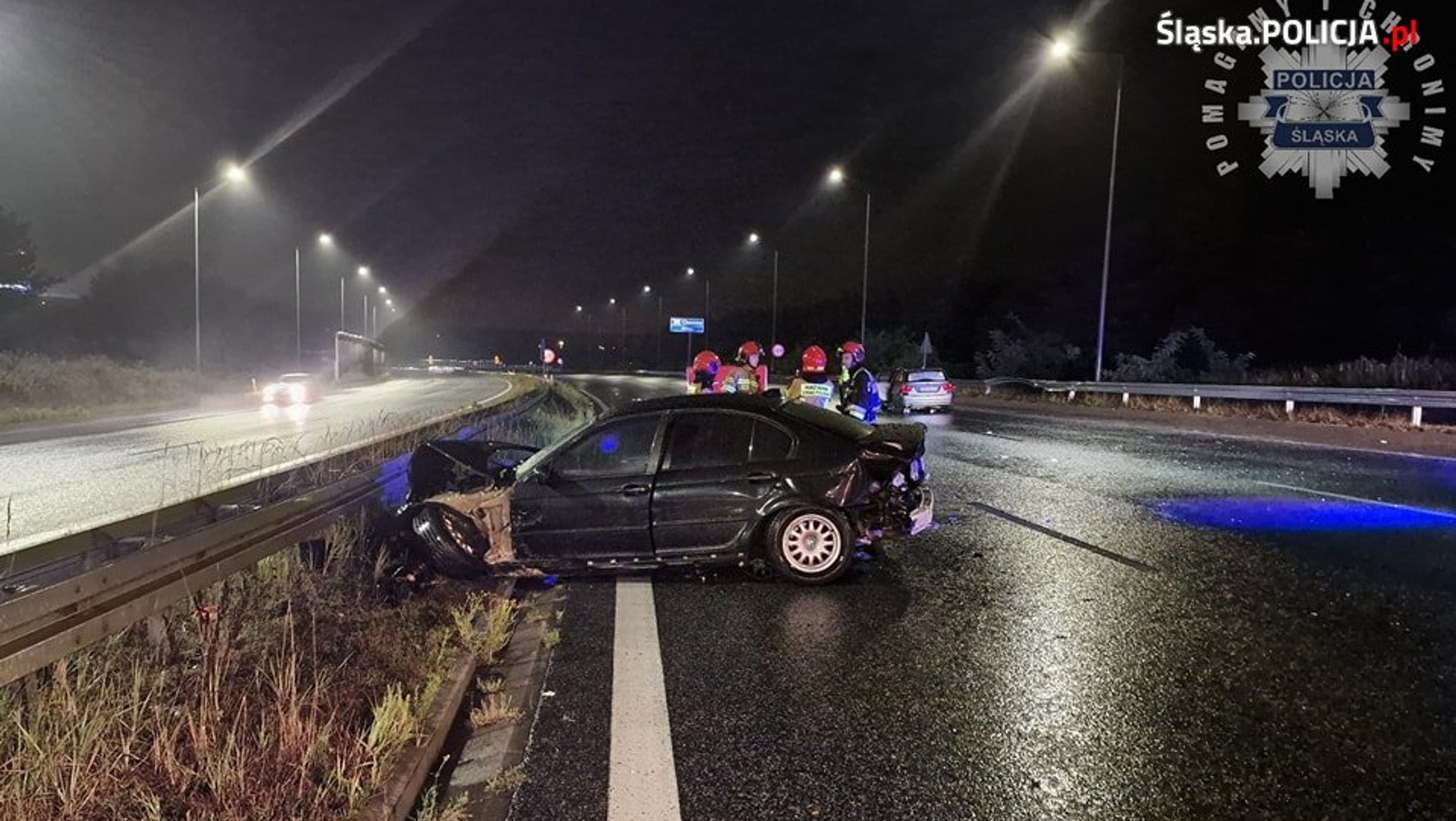 Wypadek na autostradzie A4 w Rudzie Śląskiej