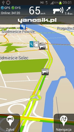 Yanosik chroni przed odcinkowym pomiarem prędkości