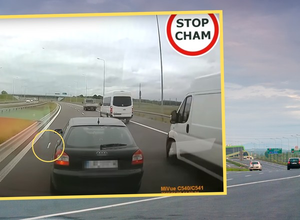 Kłótnia na lewym pasie S7. Audi stanęło, a to był dopiero początek [WIDEO]