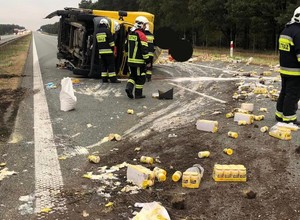 Autostrada A4 zablokowana przez... majonez. Kierowcy mogliby zrobić sałatkę