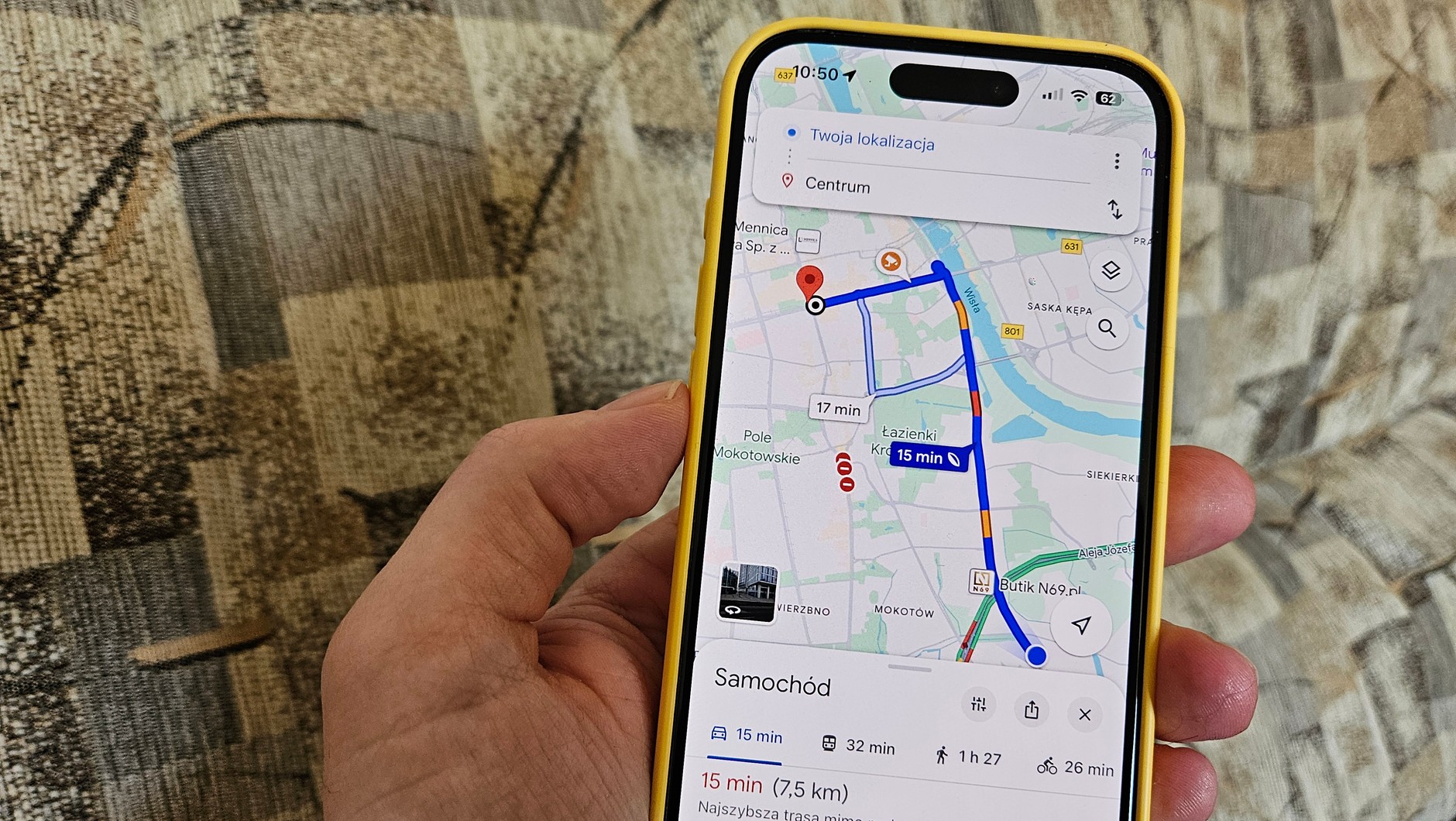 Planowanie trasy Google Maps