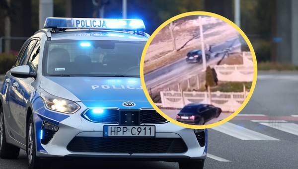 Rowerzysta wjechał wprost pod samochód. Aż wyrzuciło go w górę [WIDEO]