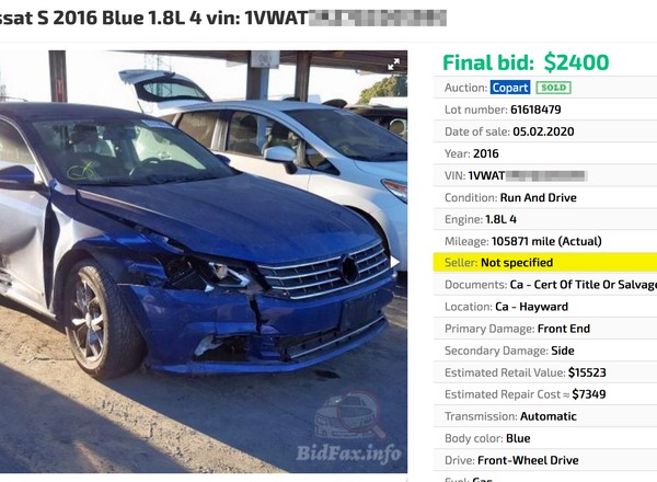 Auto sprowadzone, naprawione i jeździ. Na złom, bo to odpad z USA?