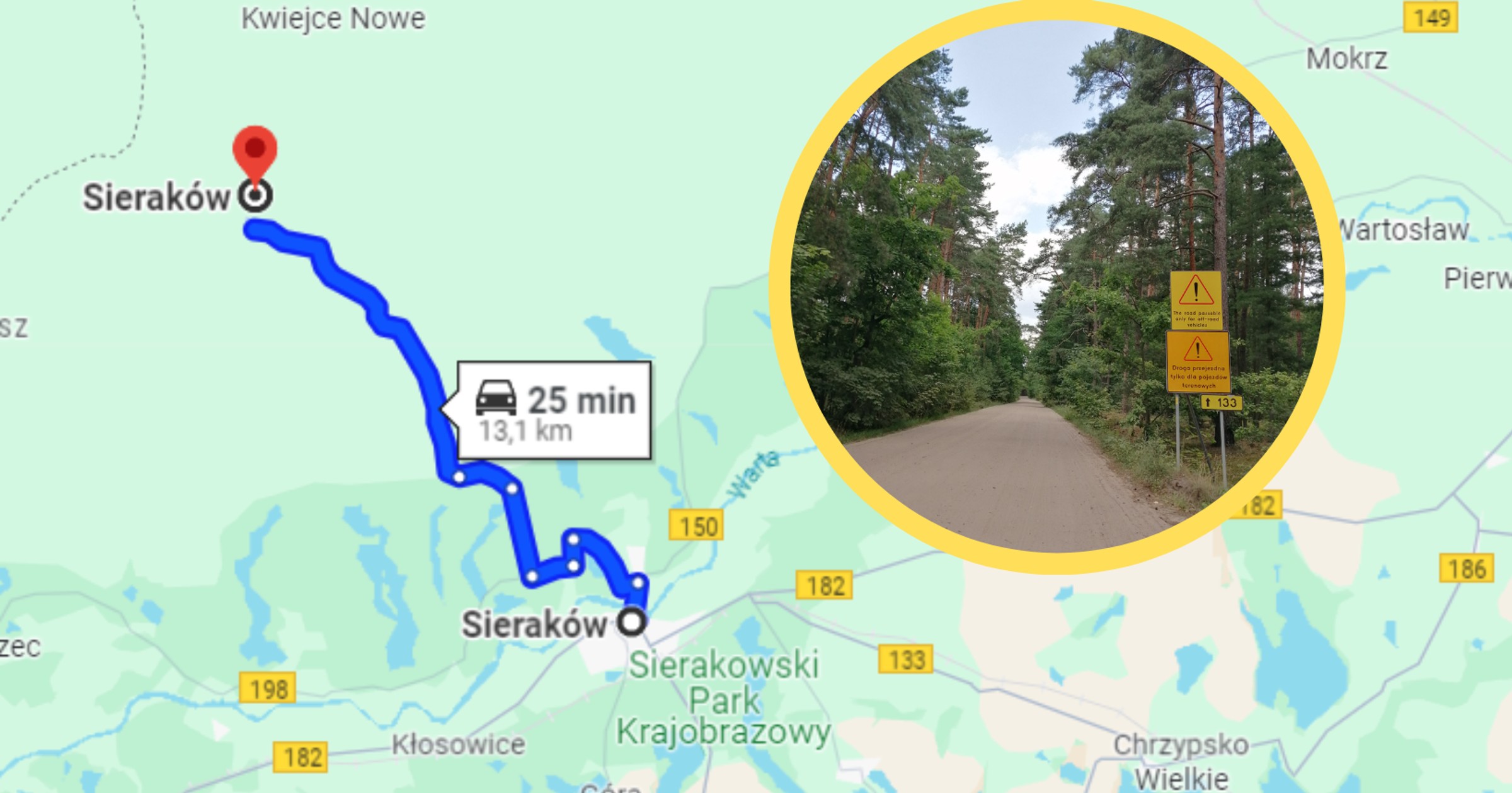Odcinek DW 133 w woj, wielkopolskim jest wyjątkowy