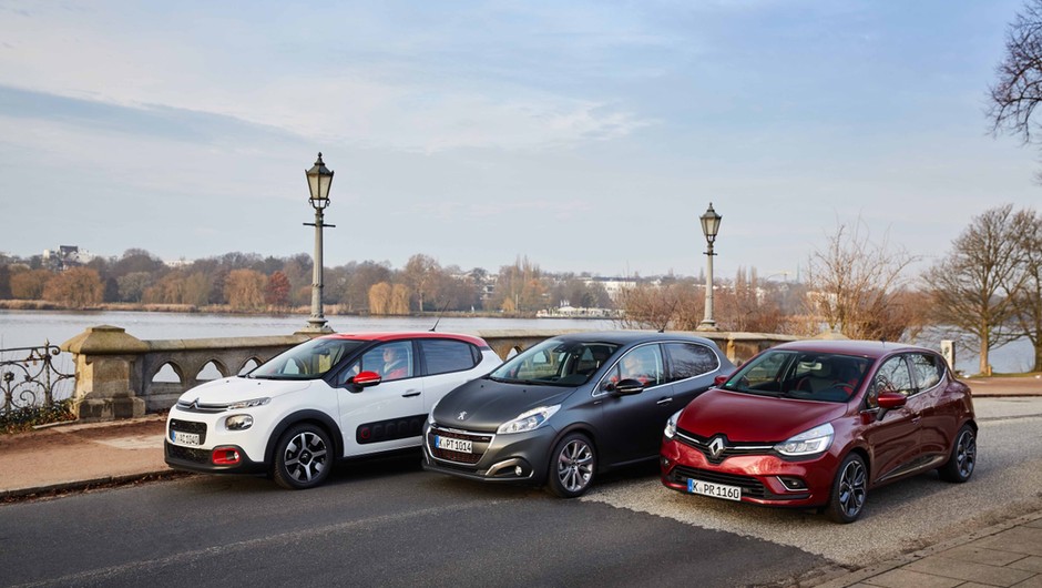 Citroen C3 kontra Peugeot 208 i Renault Clio