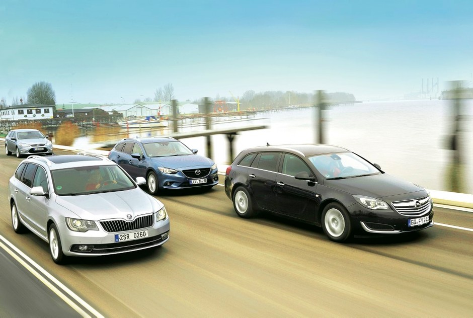 Duże kombi: Ford Mondeo, Mazda 6, Opel Insignia i Skoda Superb
