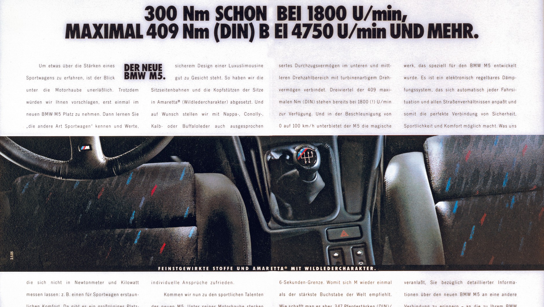 BMW E34 M5 Touring: dziś nie do pomyślenia, ale ten model miał na początku w standardzie 5-biegową skrzynię manualną!