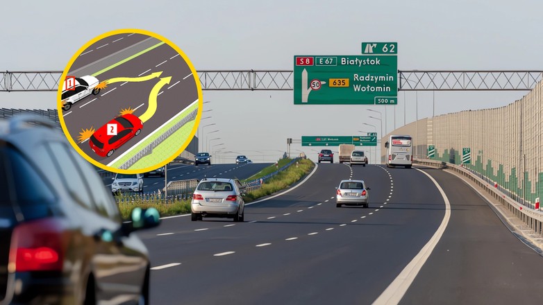 Kto ma pierwszeństwo przy zmianie pasa na trzypasmowej drodze?