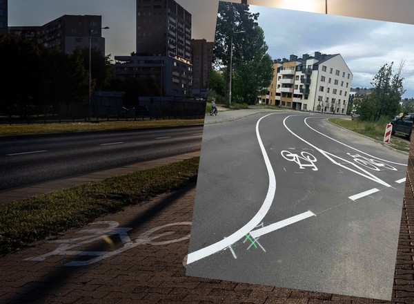 Nowa droga osiedlowa nagle stała się ścieżką rowerową. Kierowcy zdezorientowani