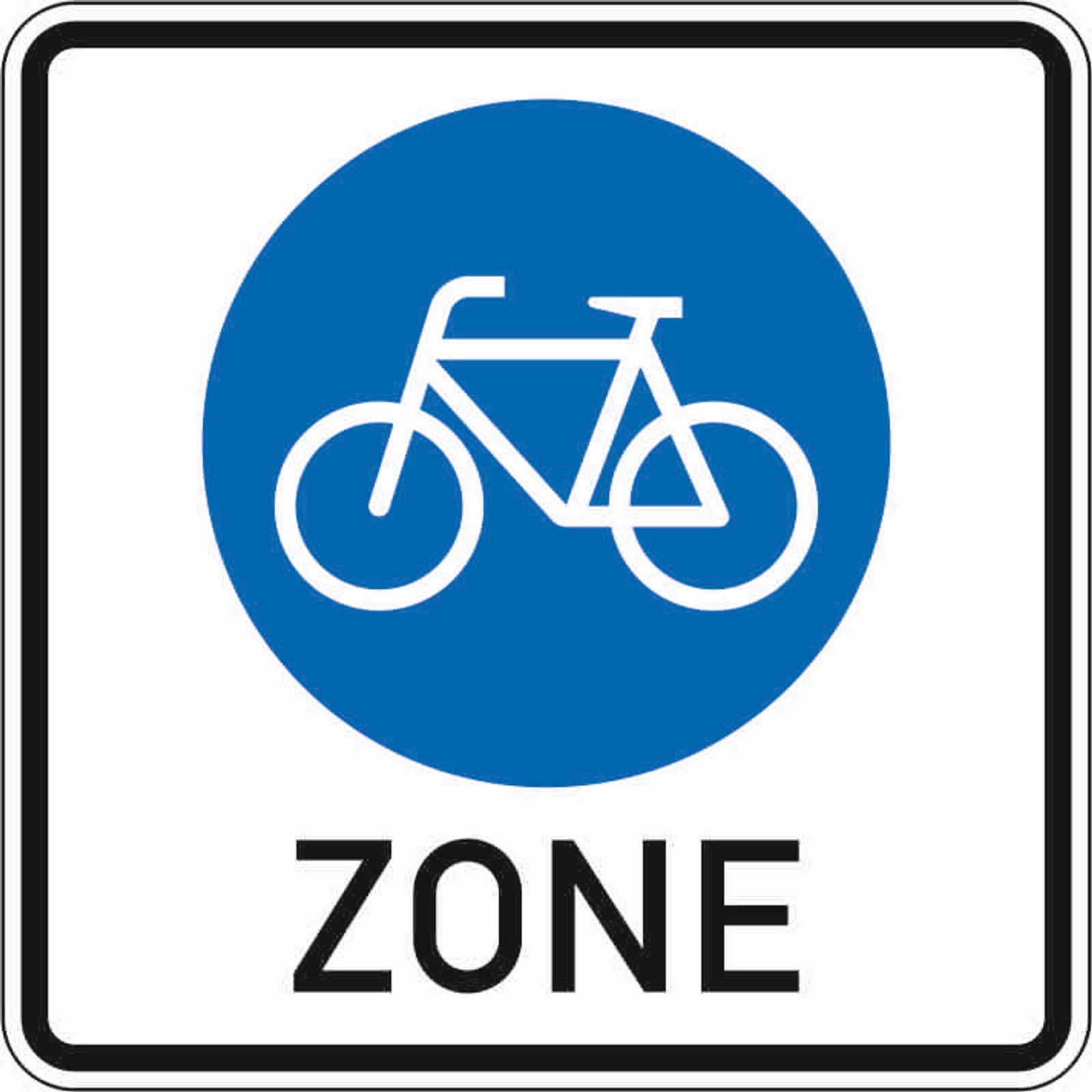 Znak Z-244.3 - początek strefy rowerowej