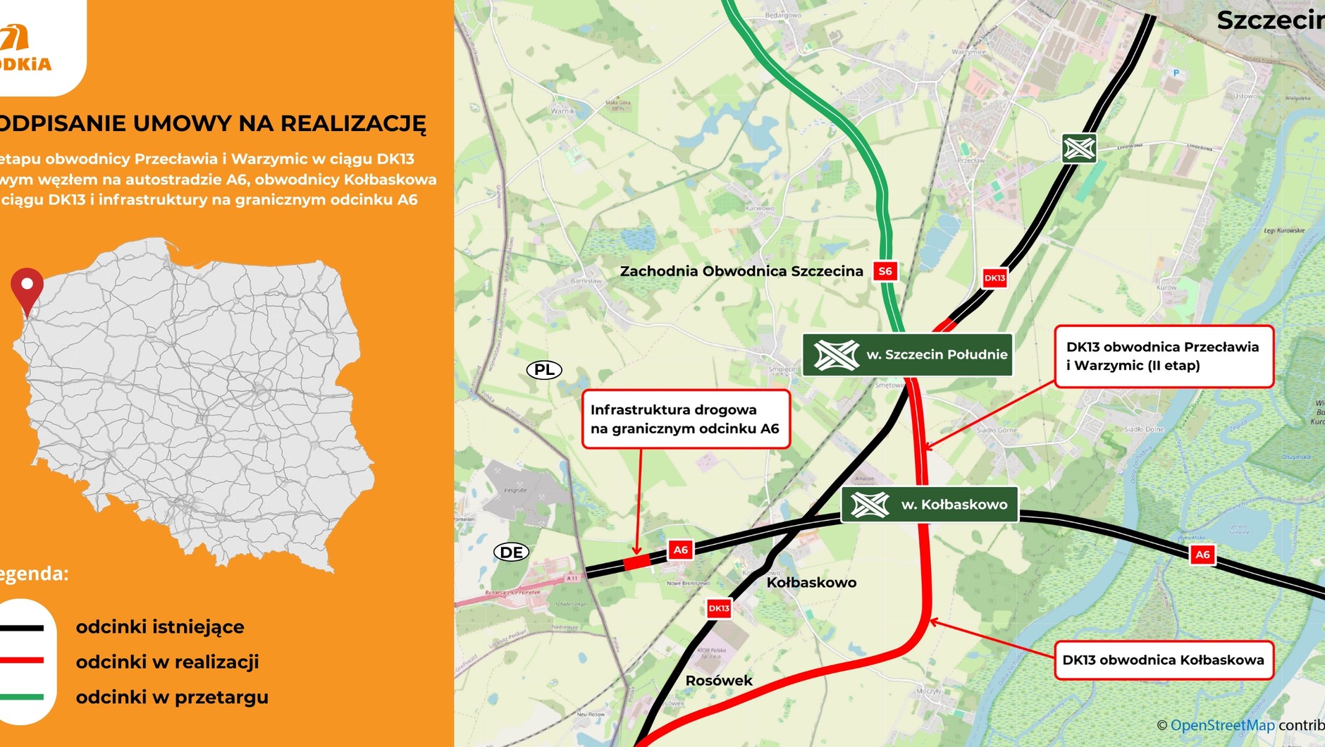 Nowe połączenie Szczecina z autostradą A6