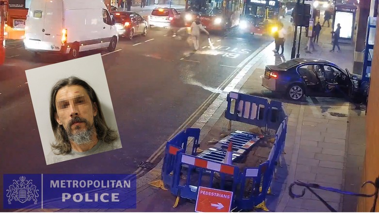 Adam P wjechał w komisariat i podpalił ulicę w Londynie