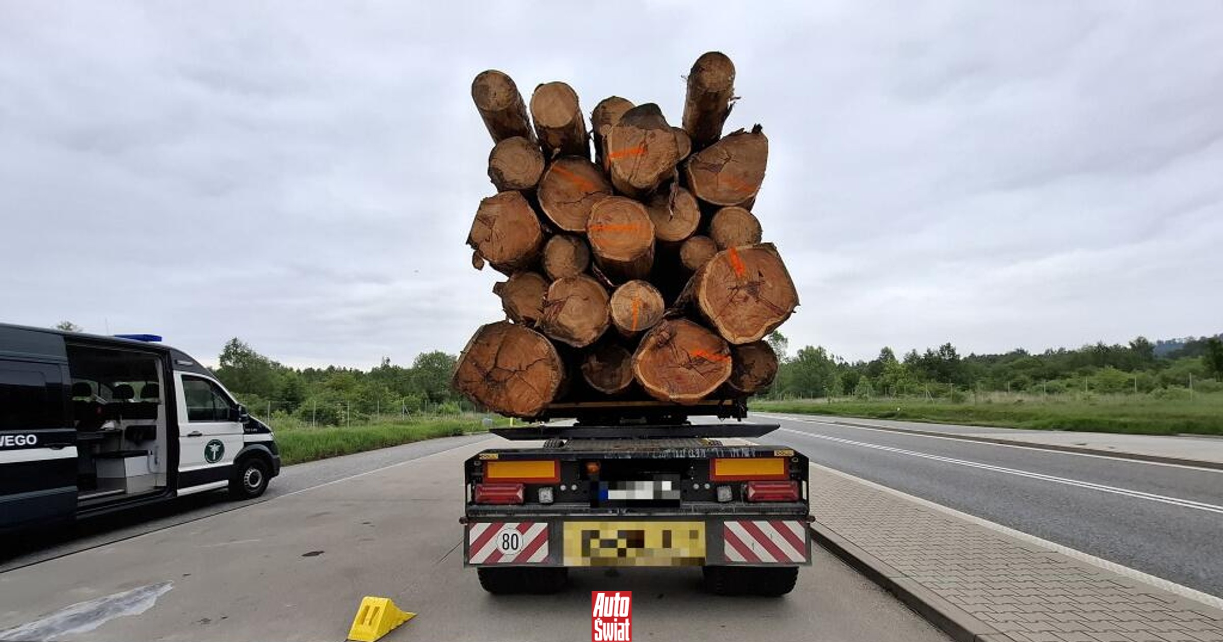Inspektorzy ITD kontrolowali ciężarówki z drewnem. Ponad 12 ton za dużo