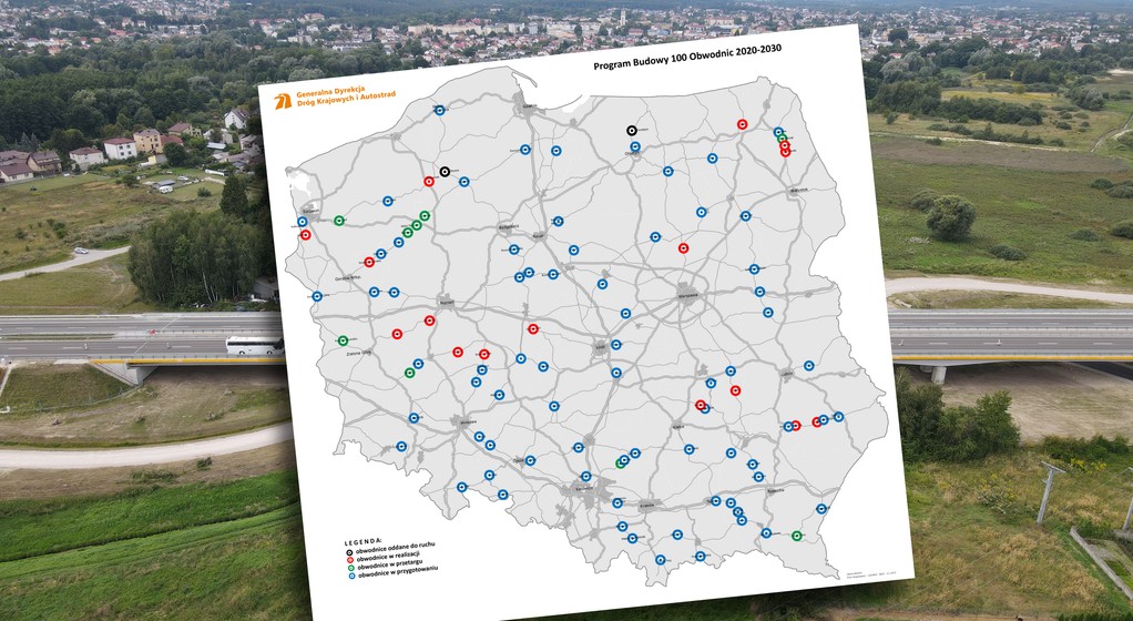 Lista nowych obwodnic w budowie i w planach na koniec 2023 r.