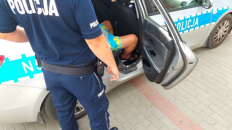 Kierowca nie mógł stać na nogach