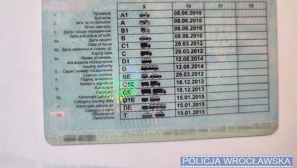 Zdziwienie policjantów cały czas rosło, szczególnie gdy zobaczyli takie prawo jazdy