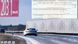 Jechał ponad 200 km/h, wioząc  rodzinę i dwa psy. Dostał 2,5 tys. zł mandatu