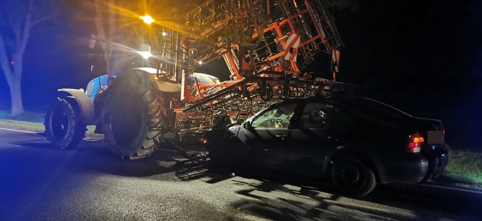 Wypadek z udziałem traktora