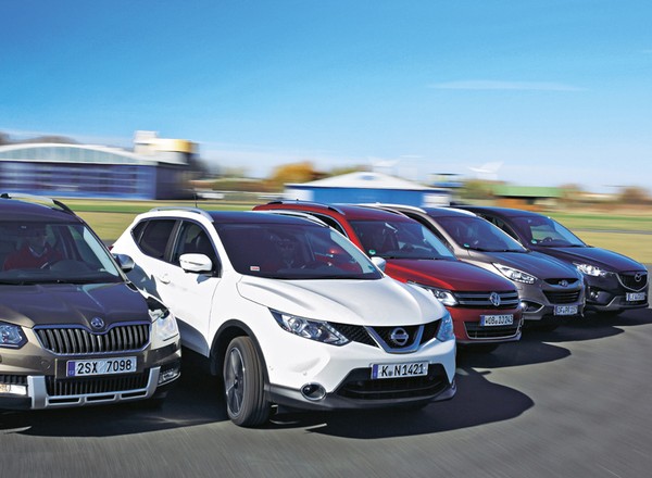 Porównanie SUV-ów: Hyundai ix35, Mazda CX-5, Nissan Qashqai, Skoda Yeti, VW Tiguan
