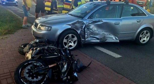 W Łucce-Kolonii Audi zderzyło się z Kawasaki
