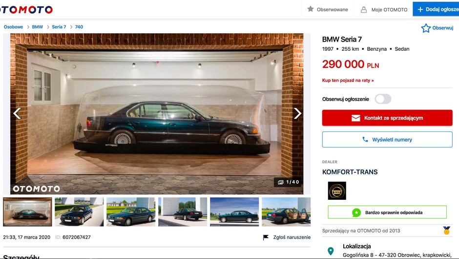 BMW serii 7 E 38 za 290 000 zł