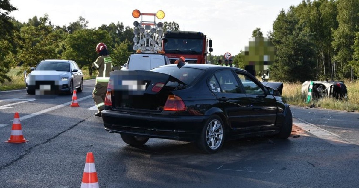Na obwodnicy Lubartowa zderzyły się dwa BMW