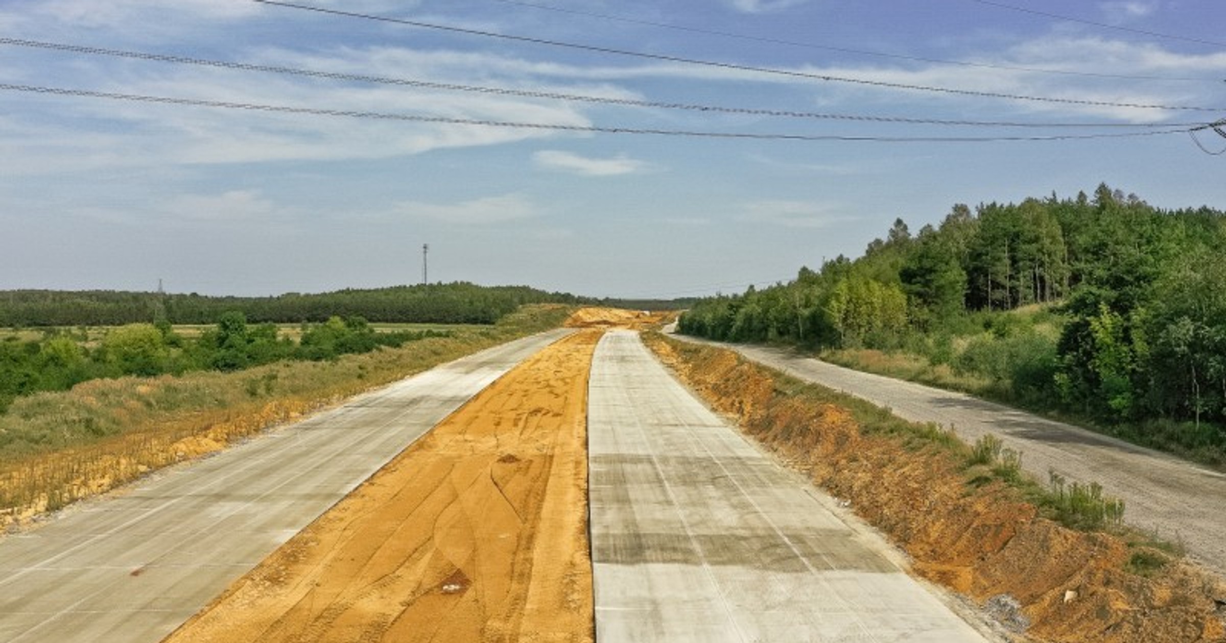 Budowa autostrady A1 na wysokości Częstochowy