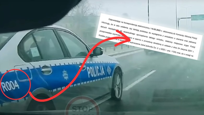 Policjanci sprawdzą zachowanie jednego z funkcjonariuszy  (Screen: YouTube/Stop Cham)
