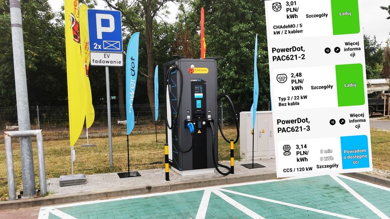 Ładowarka pod sklepem Biedronka. Cennik wręcz szokuje