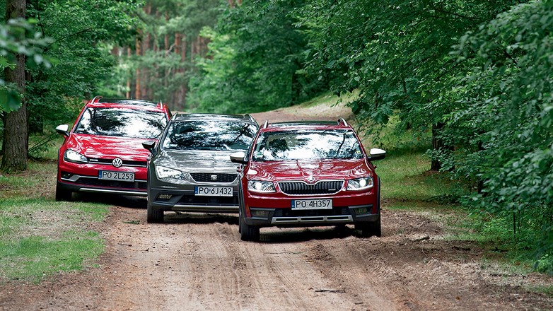 Uterenowione kombi - Seat Leon X-Perience kontra Skoda Octavia Scout i Volkswagen Golf Alltrack