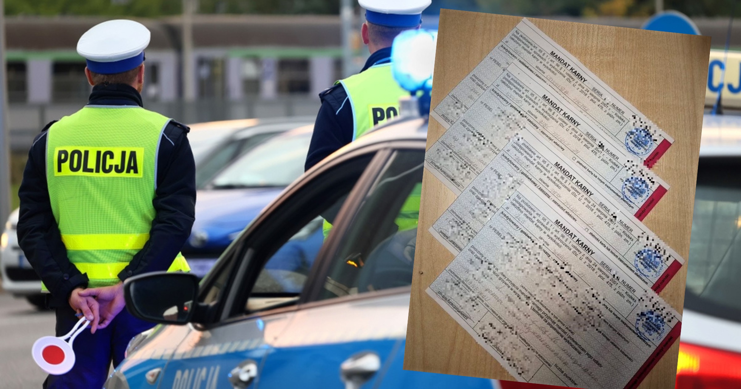 Kierowca dostał cztery mandaty na łączną kwotę 8,6 tys. zł (fot. KMP Wrocław)