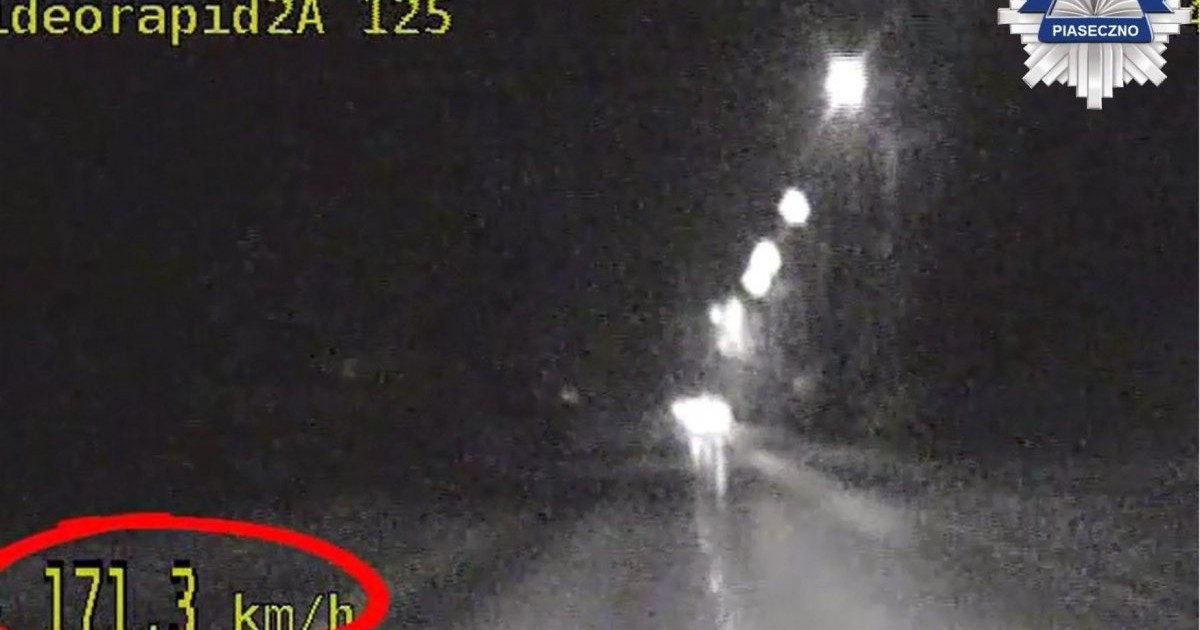 Jechał 171 km/h w miejscu z ograniczenie prędkości do 40 km/h