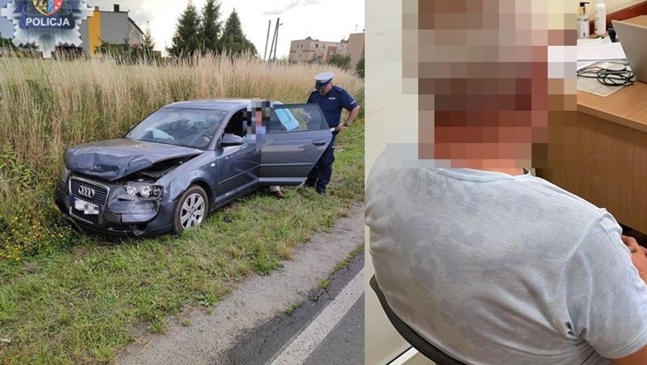 Kolizja dwóch pijanych kierowców. Sprawcę bronił jeszcze bardziej pijany kolega