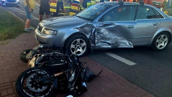 W Łucce-Kolonii Audi zderzyło się z Kawasaki