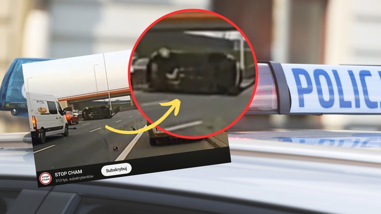 Oto konsekwencje brawury (fot. screen z YouTube/STOP CHAM)