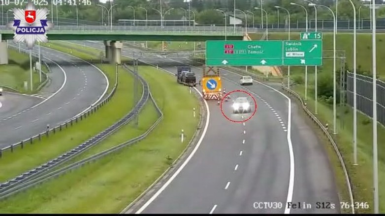 Czeski kierowca jechał pod prąd drogą S12