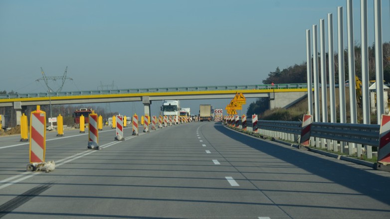Betonowa jezdnia autostrady A1