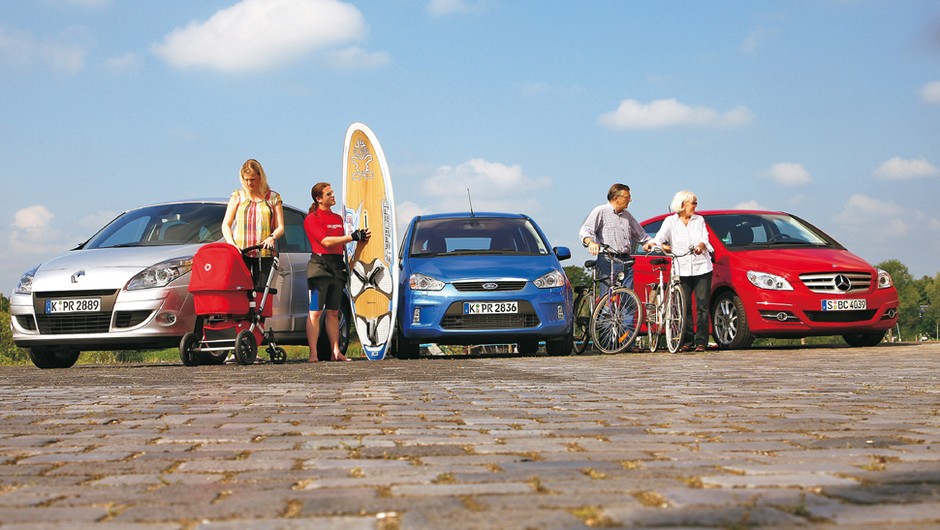 Minivany na każdą okazję - Renault Scenic kontra Ford C-Max i Mercedes Klasy B