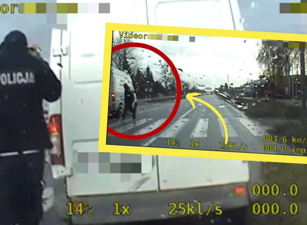 Nie spodziewał się, że obok stoi radiowóz. Policjanci złapali go na gorącym uczynku