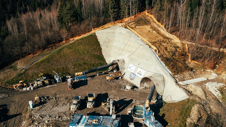 Droga S1 Przybędza — Milówka, przebicie drugiej nawy tunelu